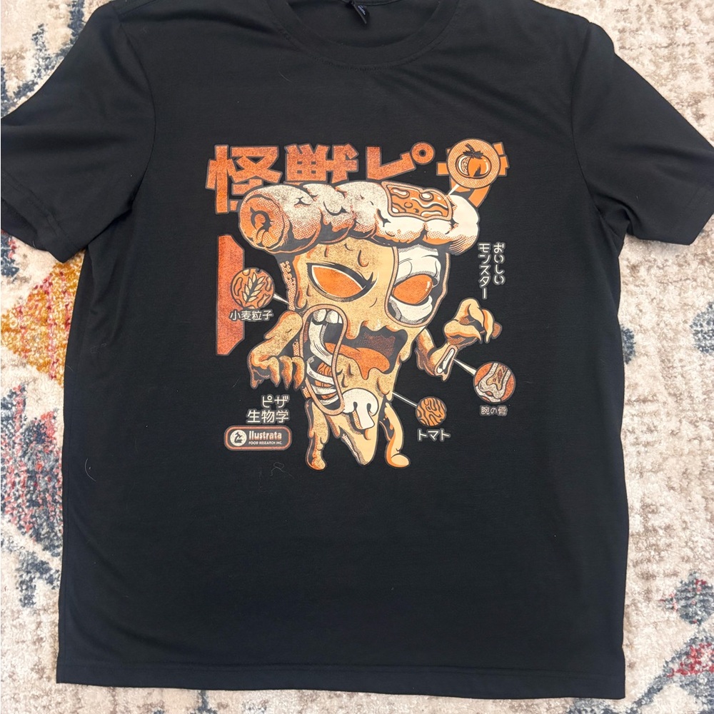 Graphic Black T-Shirt with Cartoon Design